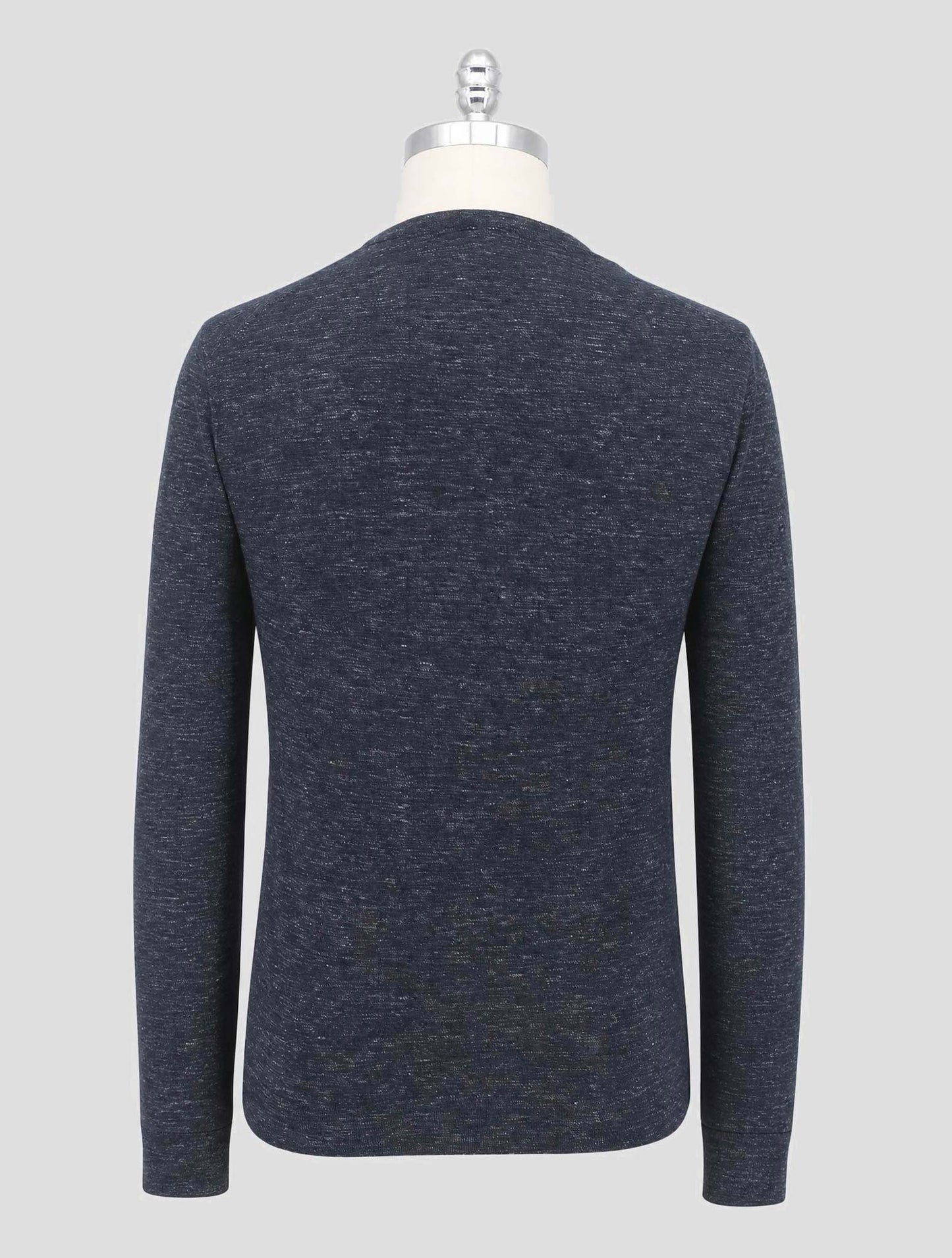 Kiton Blue Cashmere Silk Linen Sweater Crewneck