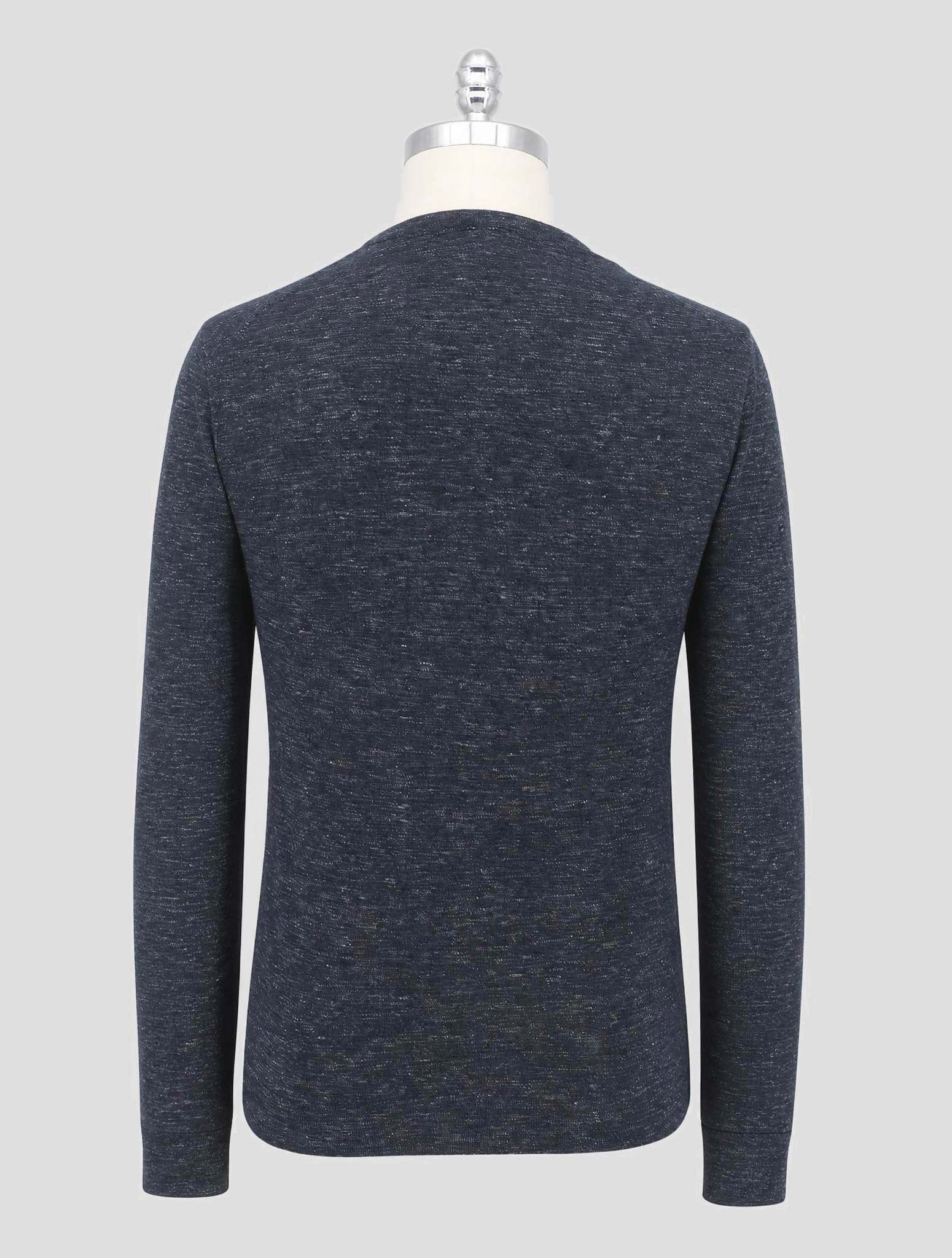 Kiton Blue Cashmere Silk Linen Sweater Crewneck