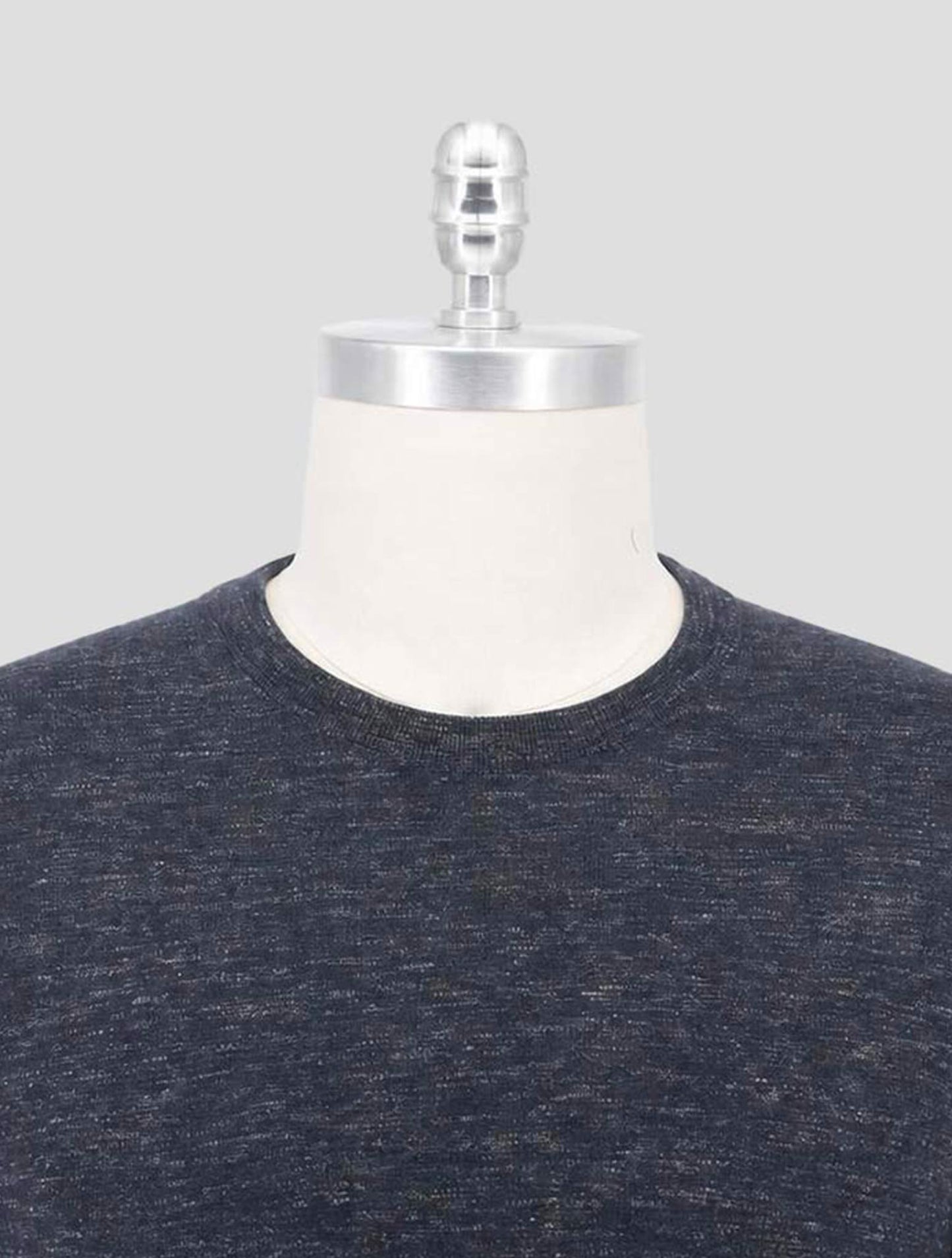 Kiton Blue Cashmere Silk Linen Sweater Crewneck