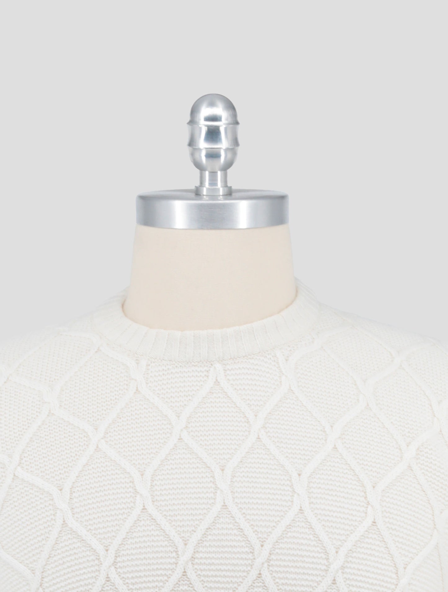 Kiton White Cashmere Sweater Crewneck