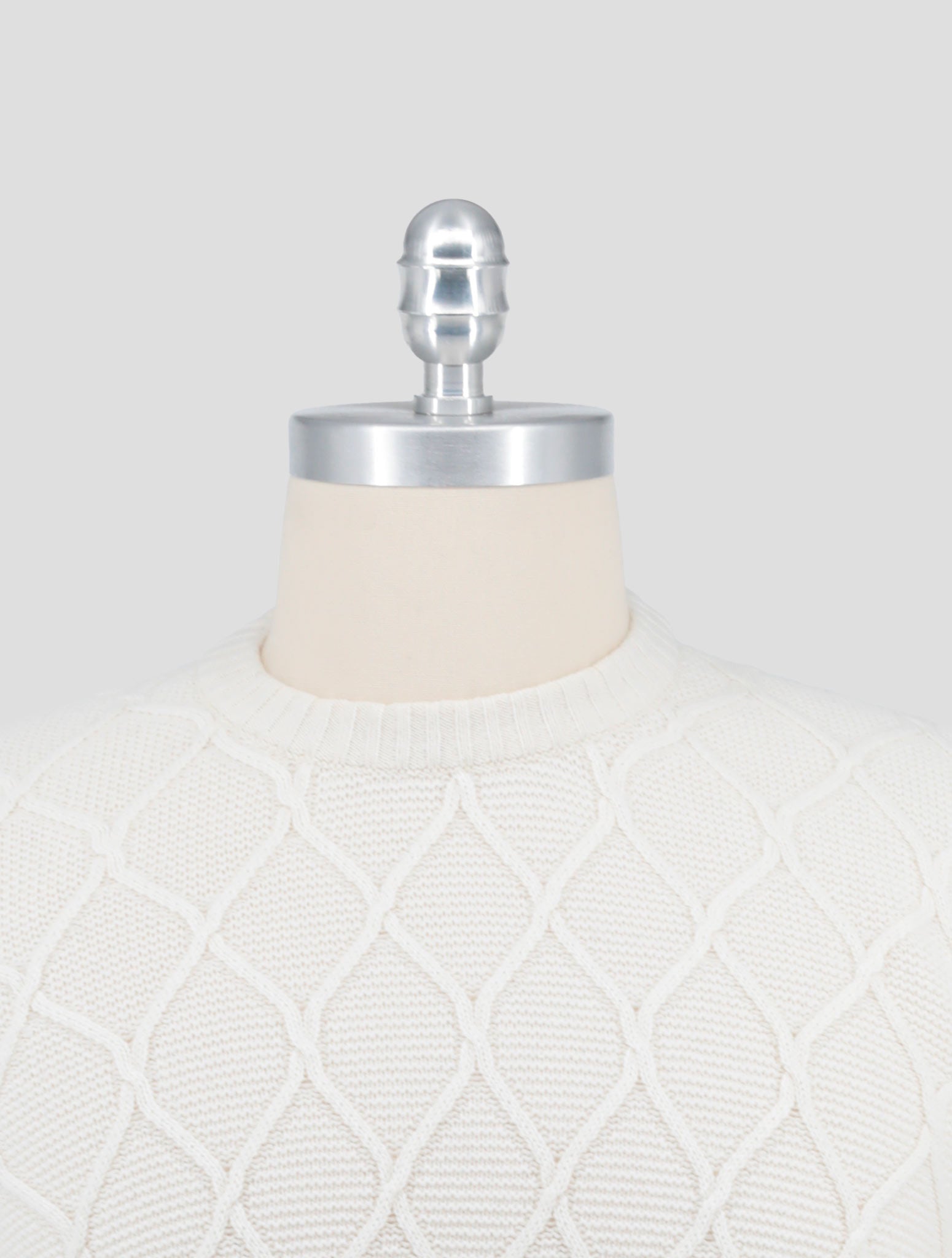 Kiton White Cashmere Sweater Crewneck