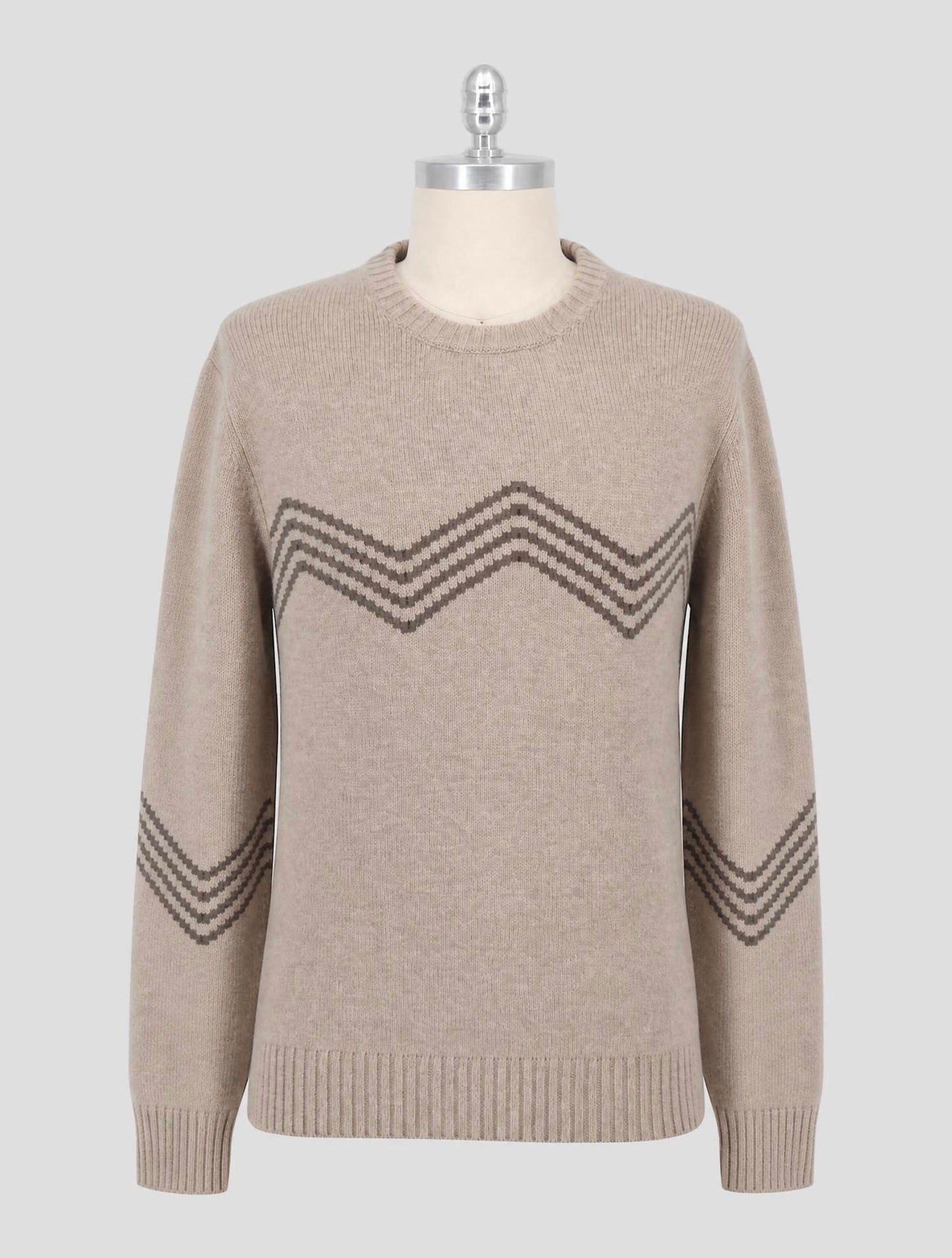 Kiton Beige Cashmere Sweater Crewneck