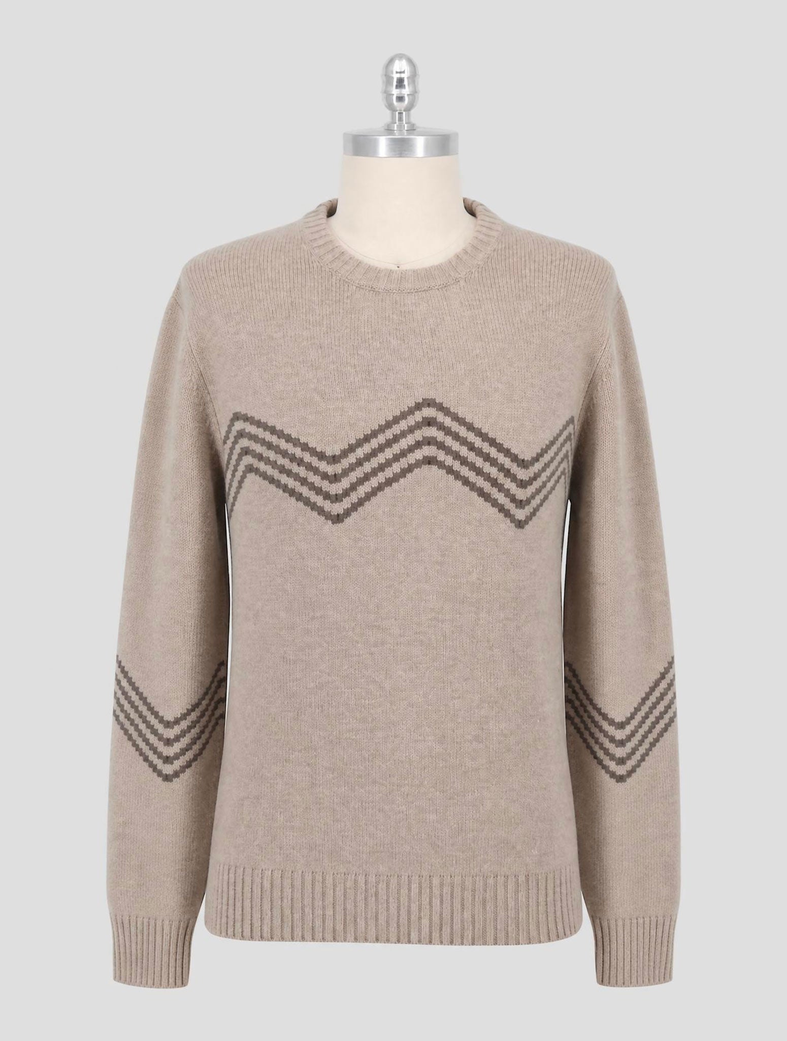 Kiton Beige Cashmere Sweater Crewneck