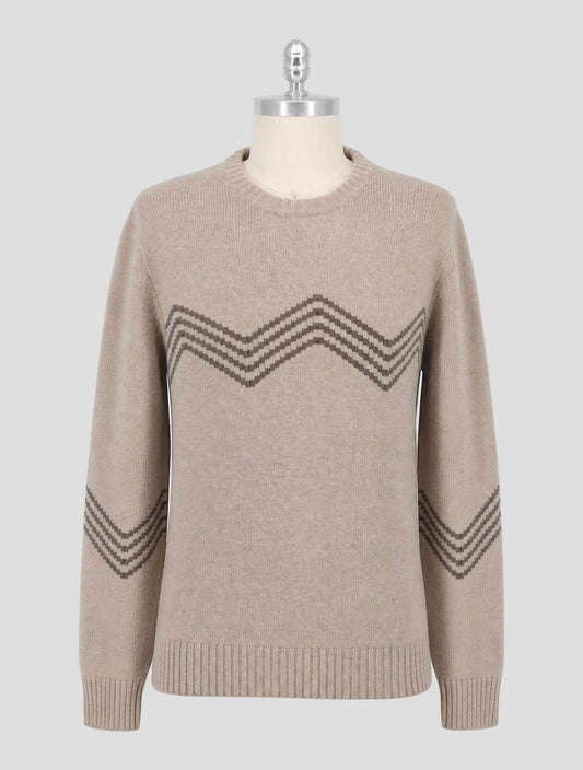 Kiton Beige Cashmere Sweater Crewneck