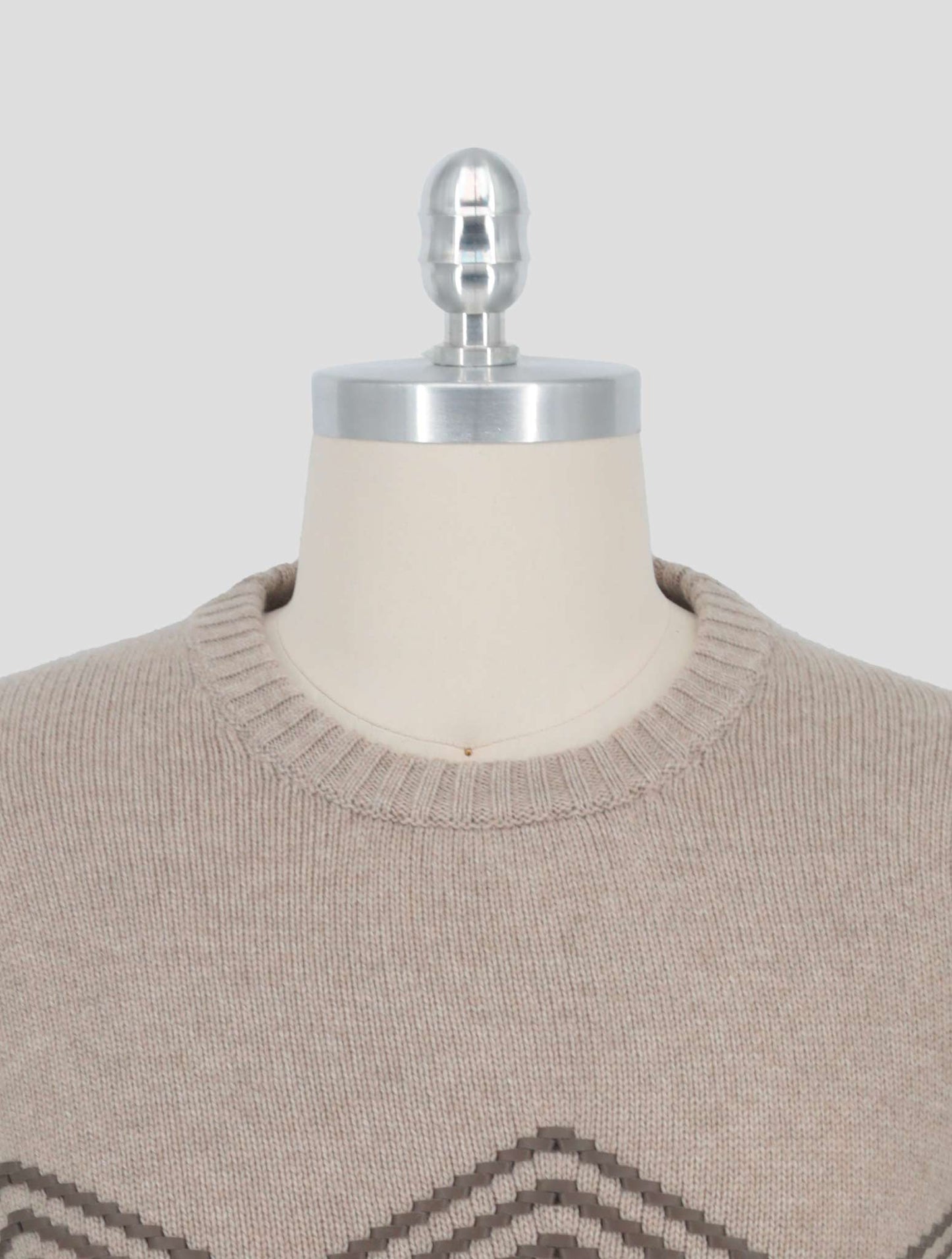 Kiton Beige Cashmere Sweater Crewneck