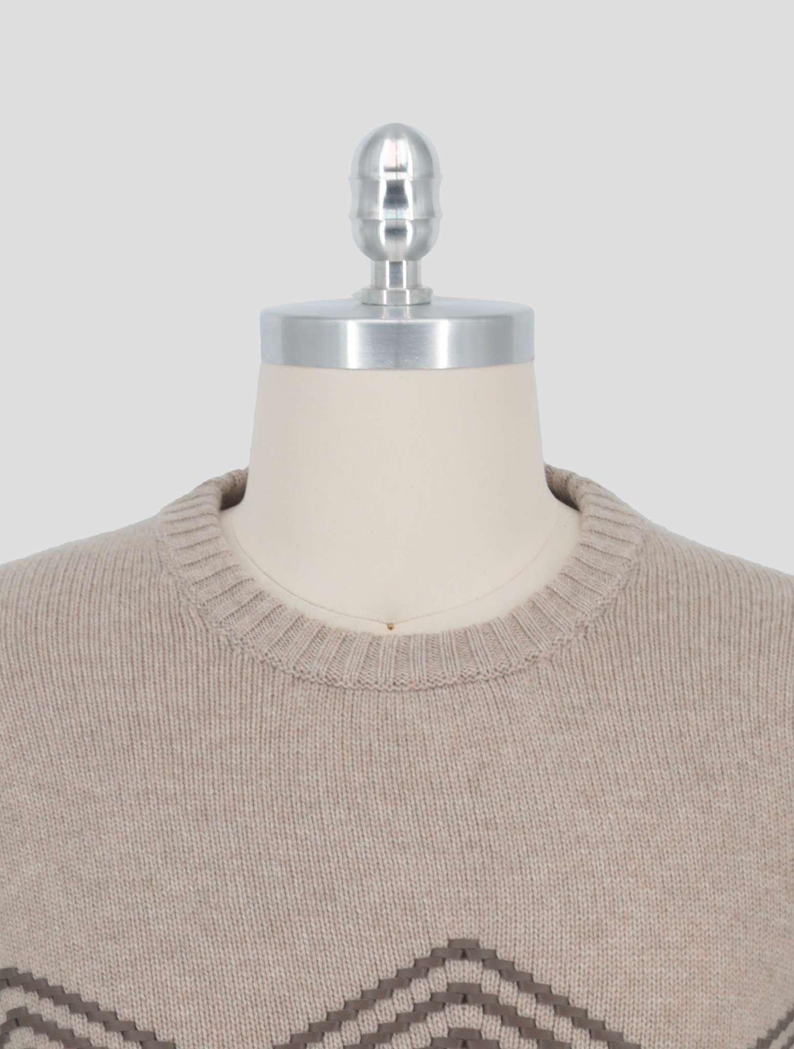 Kiton Beige Cashmere Sweater Crewneck