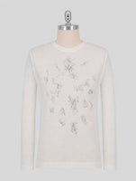 Kiton White Gray Cotton Sweater Crewneck