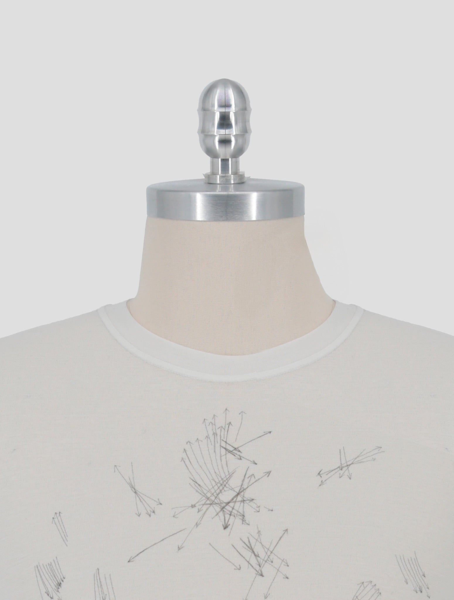 Kiton White Gray Cotton Sweater Crewneck