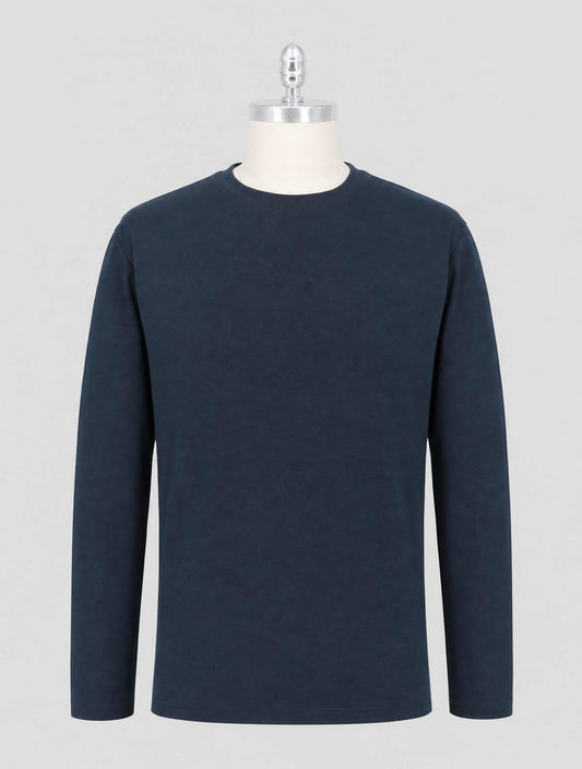 Kiton Blue Cotton T-Shirt