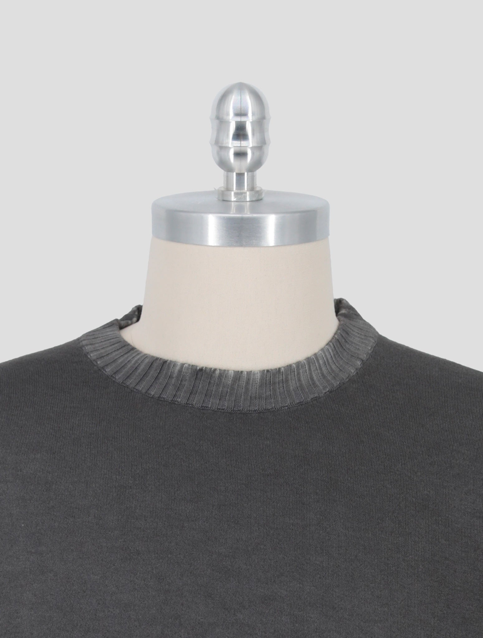 Kiton Gray Yellow Cashmere Silk Sweater Crewneck