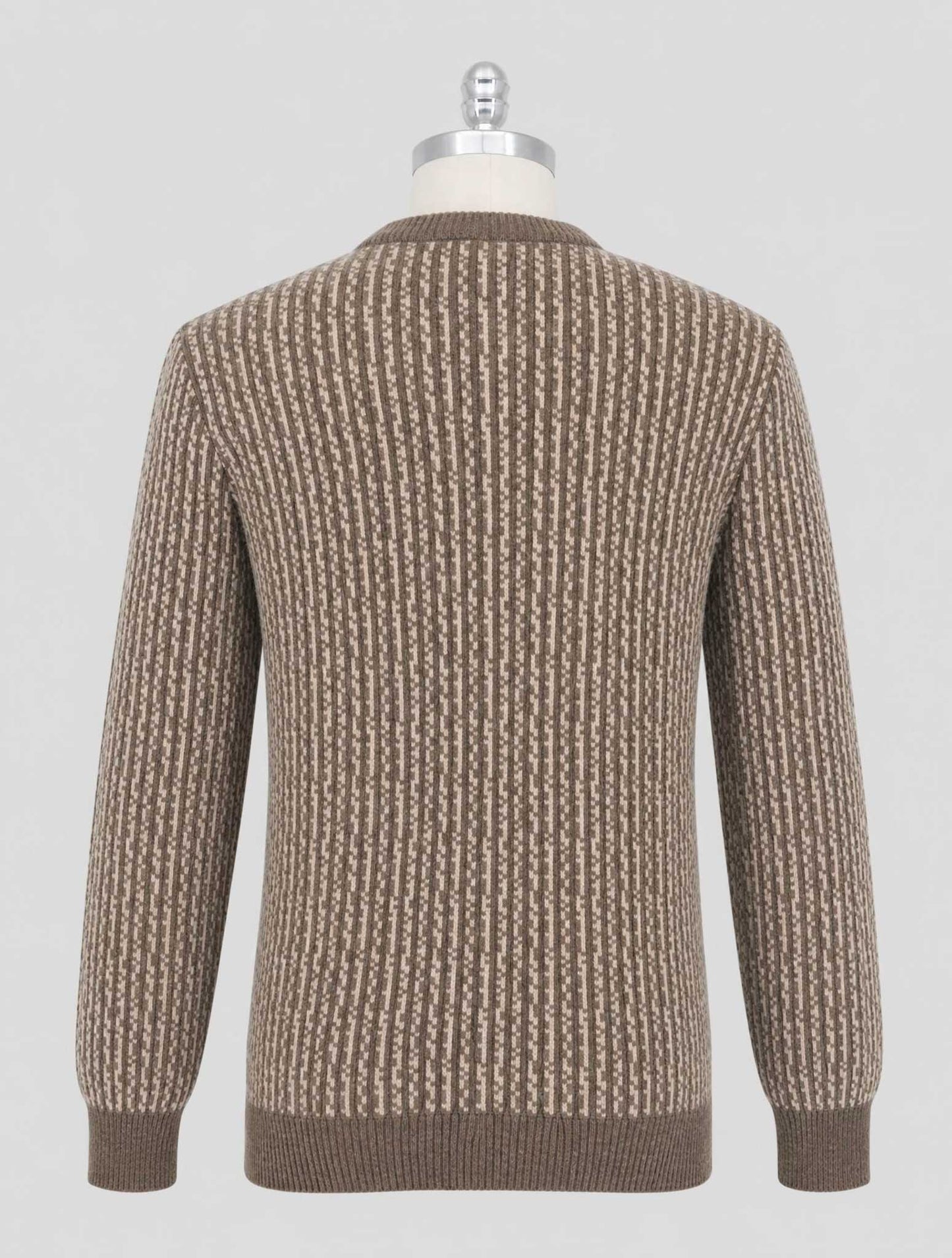 Kiton Green Beige Cashmere Sweater Crewneck