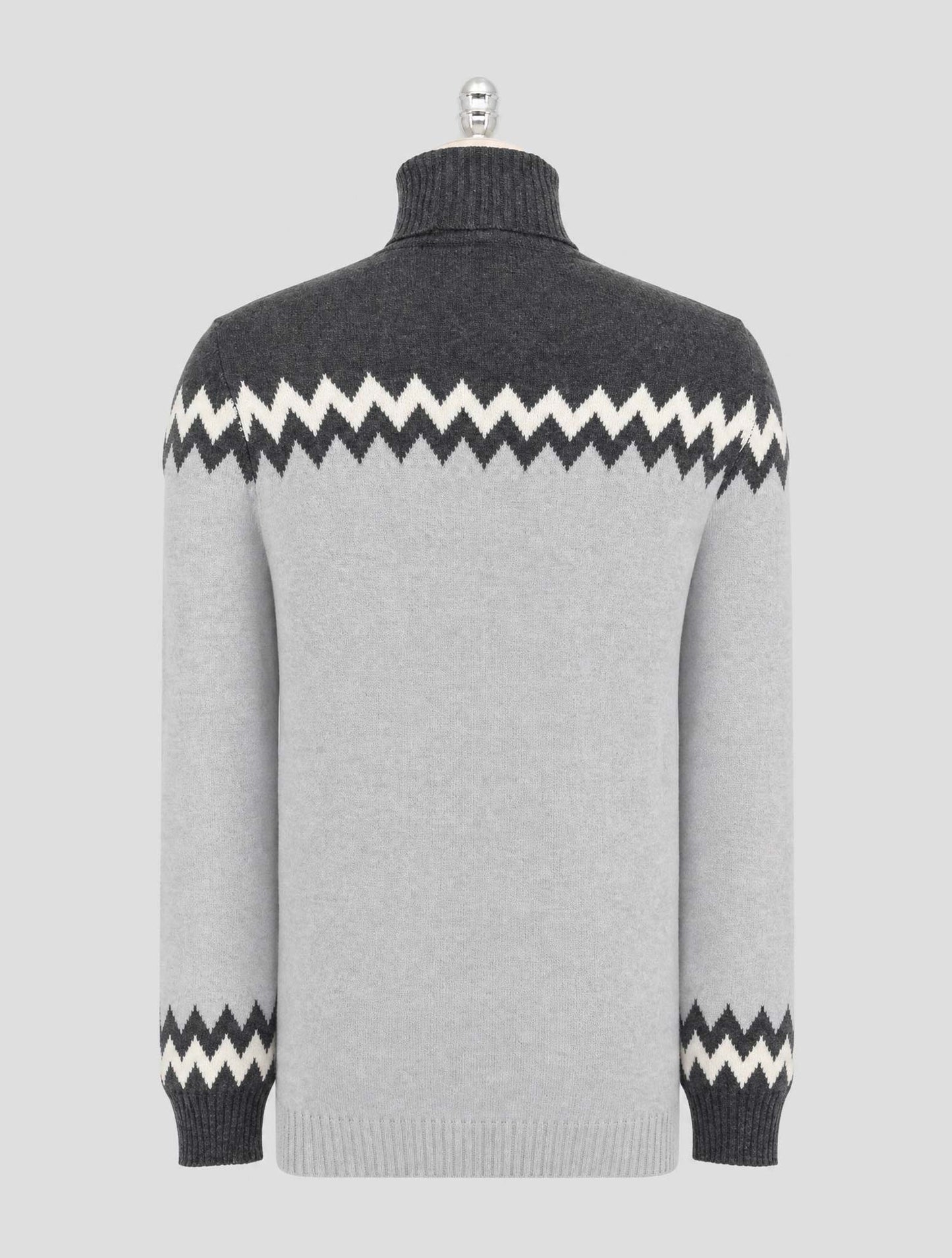 Kiton Gray Cashmere Sweater Turtleneck