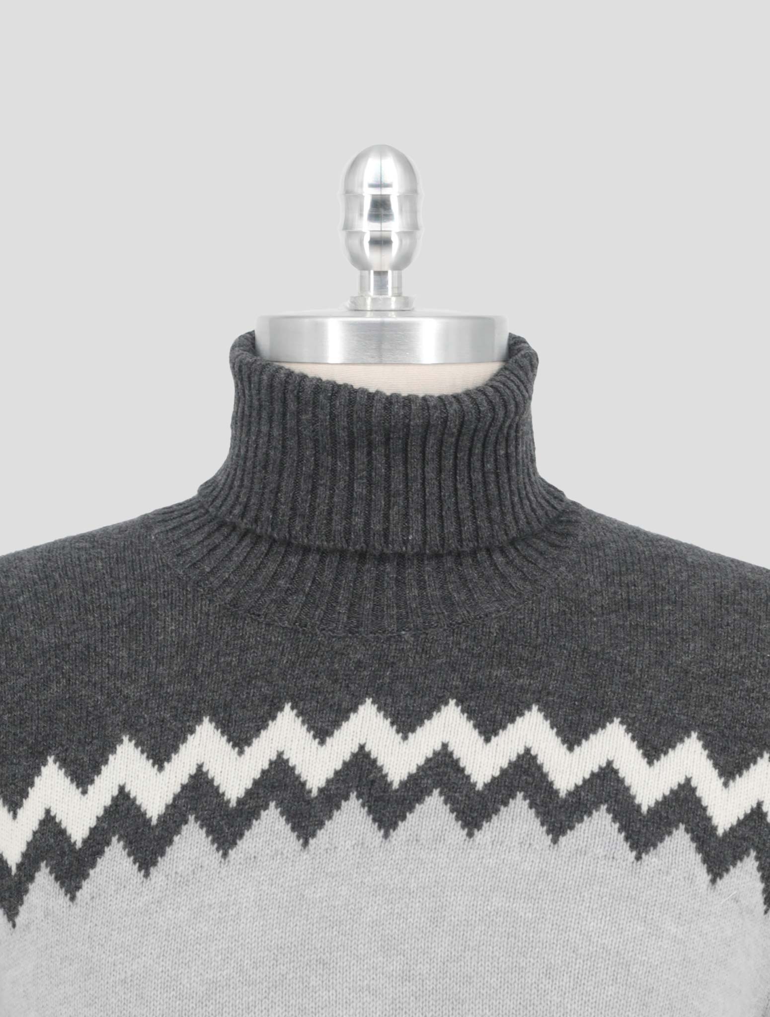 Kiton Gray Cashmere Sweater Turtleneck