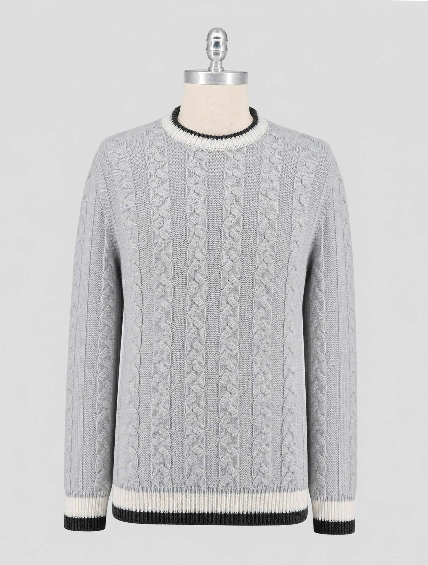 Kiton Gray Cashmere Sweater Crewneck