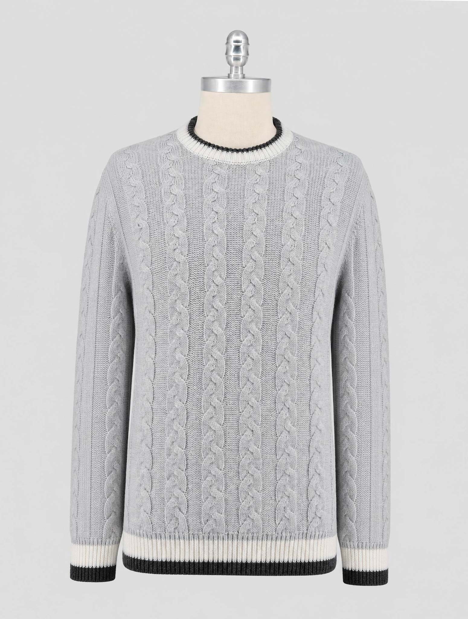 Kiton Gray Cashmere Sweater Crewneck