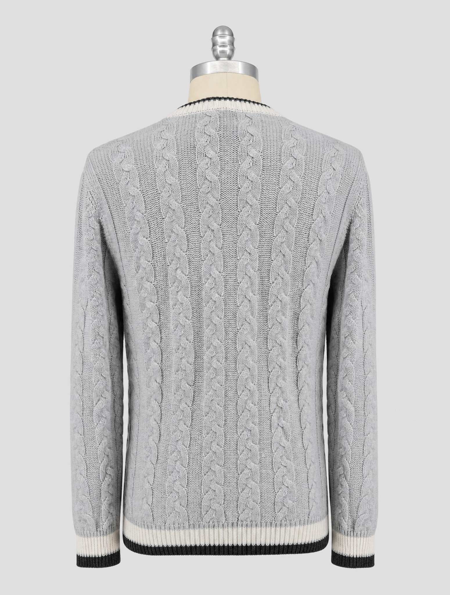 Kiton Gray Cashmere Sweater Crewneck