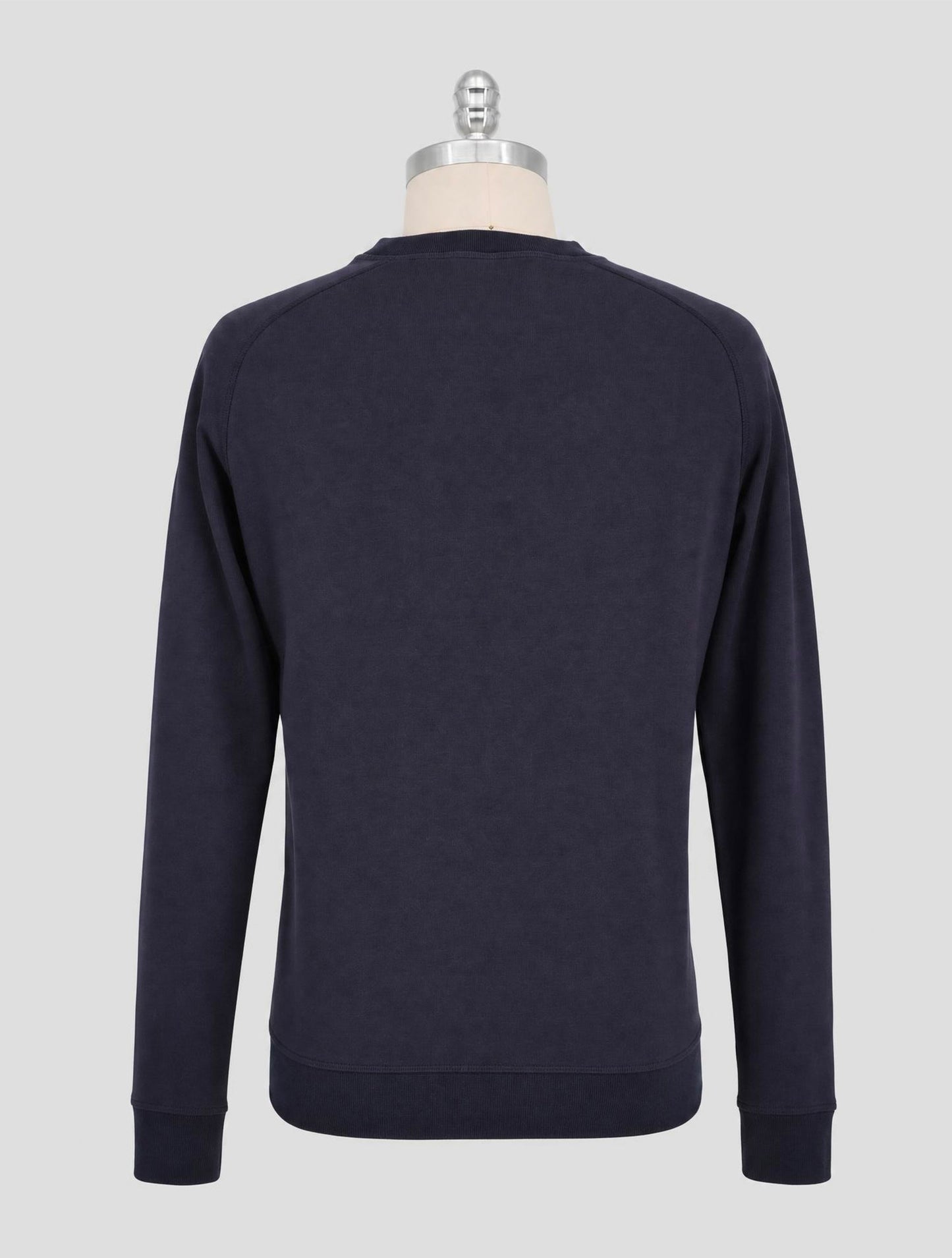 Kiton Knt Blue Cotton  Sweater Hoodie