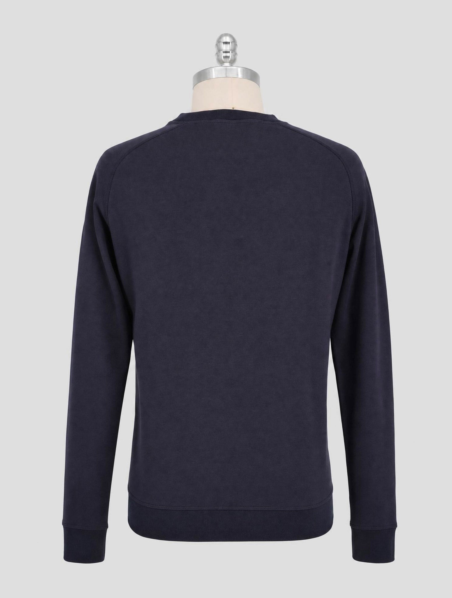 Kiton Knt Blue Cotton  Sweater Hoodie