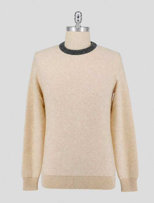 Kiton White Cashmere Sweater Crewneck