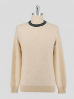 Kiton White Cashmere Sweater Crewneck