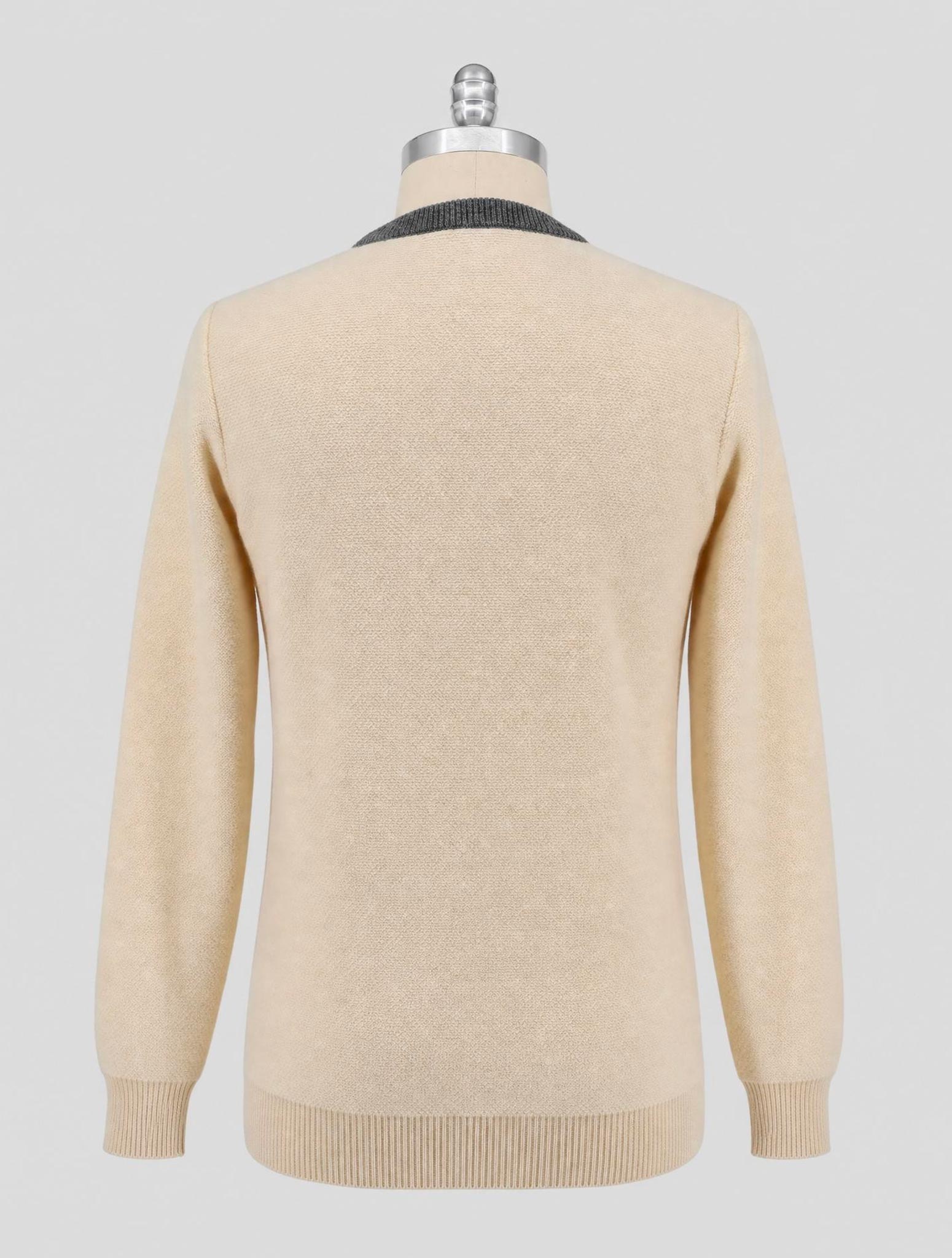 Kiton White Cashmere Sweater Crewneck