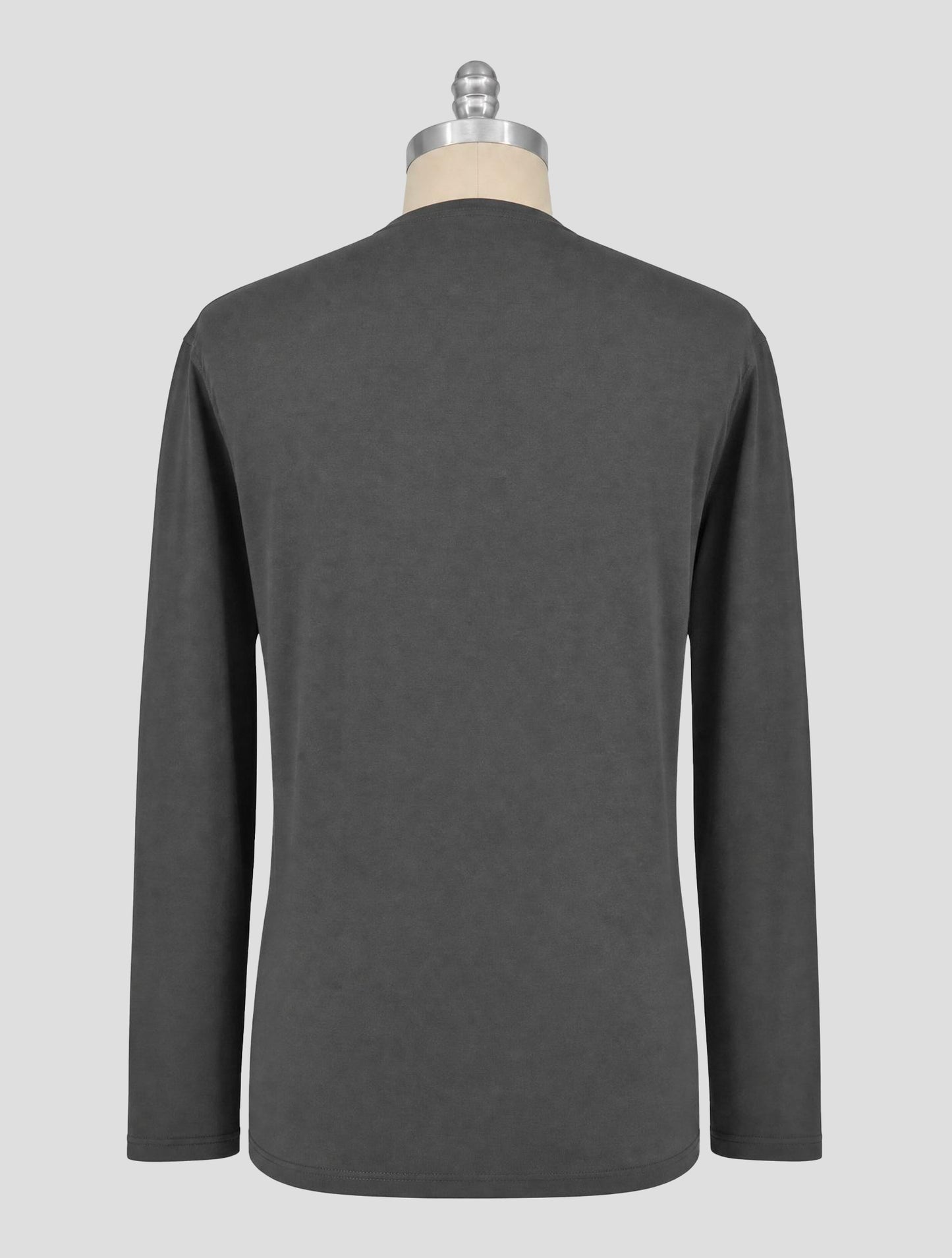 Kiton Gray Cotton Cashmere Sweater Crewneck