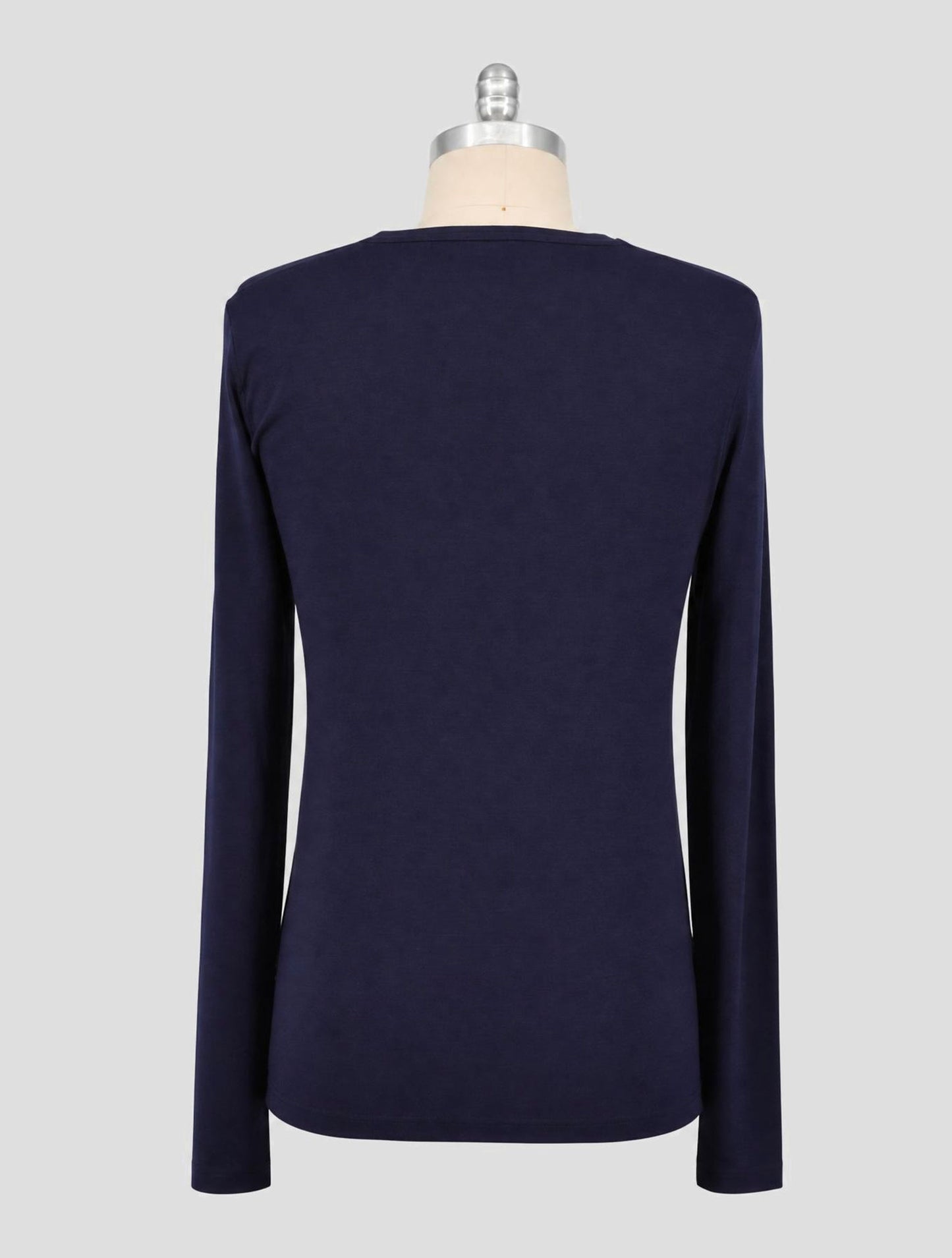 Kiton Knt Blue Cotton Sweater Crewneck