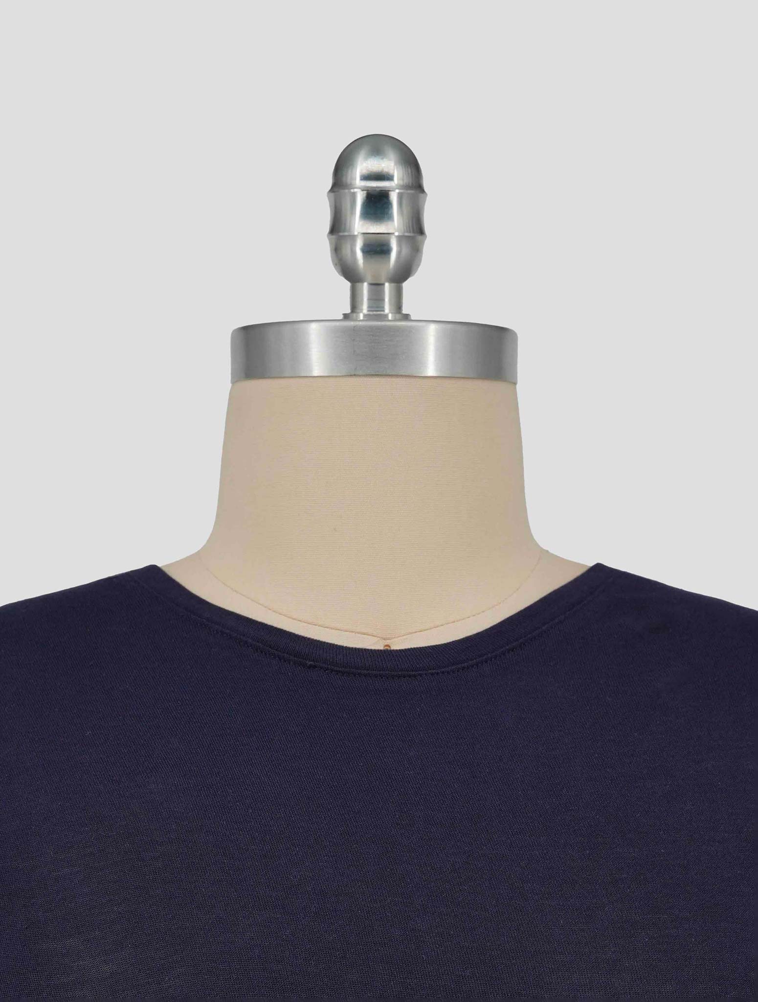 Kiton Knt Blue Cotton Sweater Crewneck
