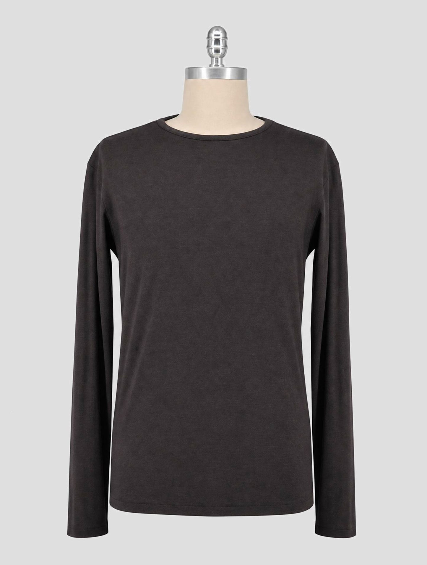 Kiton Brown Cashmere Silk Sweater Crewneck