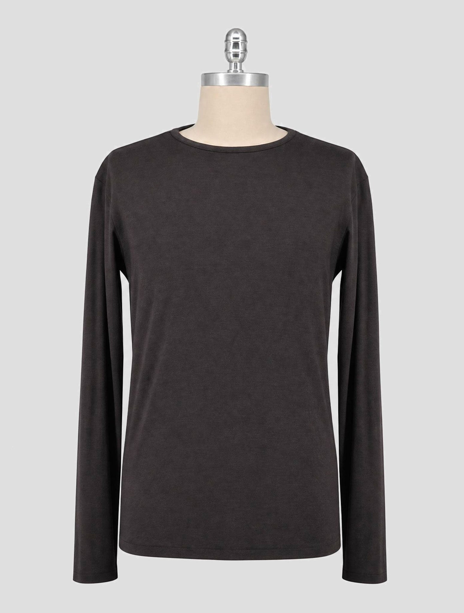 Kiton Brown Cashmere Silk Sweater Crewneck