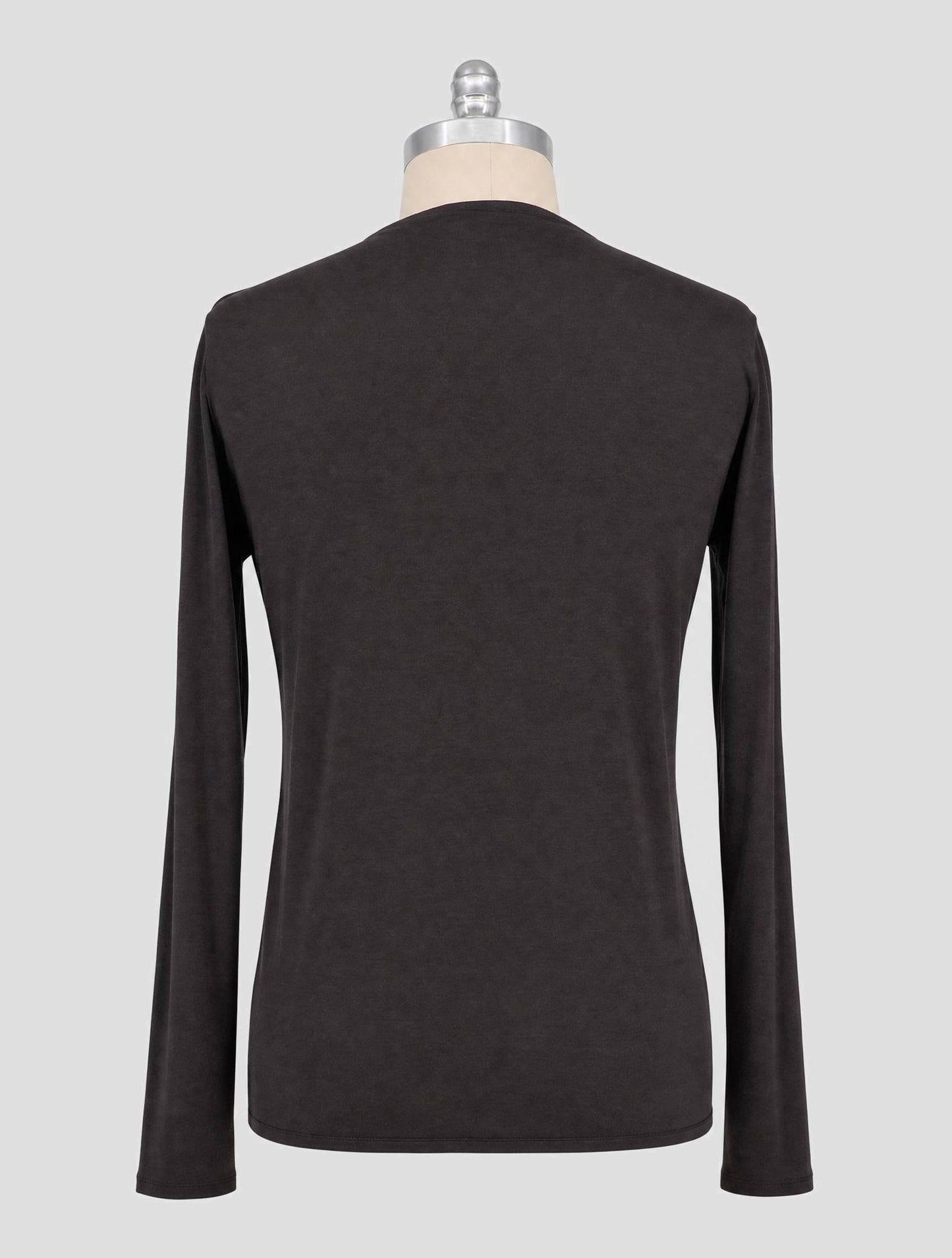 Kiton Brown Cashmere Silk Sweater Crewneck