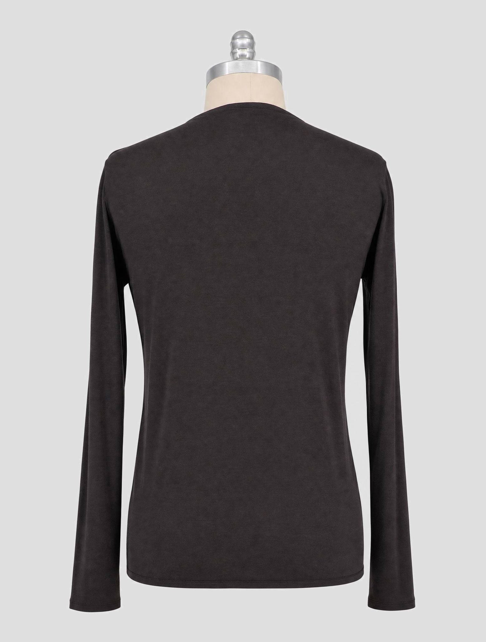 Kiton Brown Cashmere Silk Sweater Crewneck