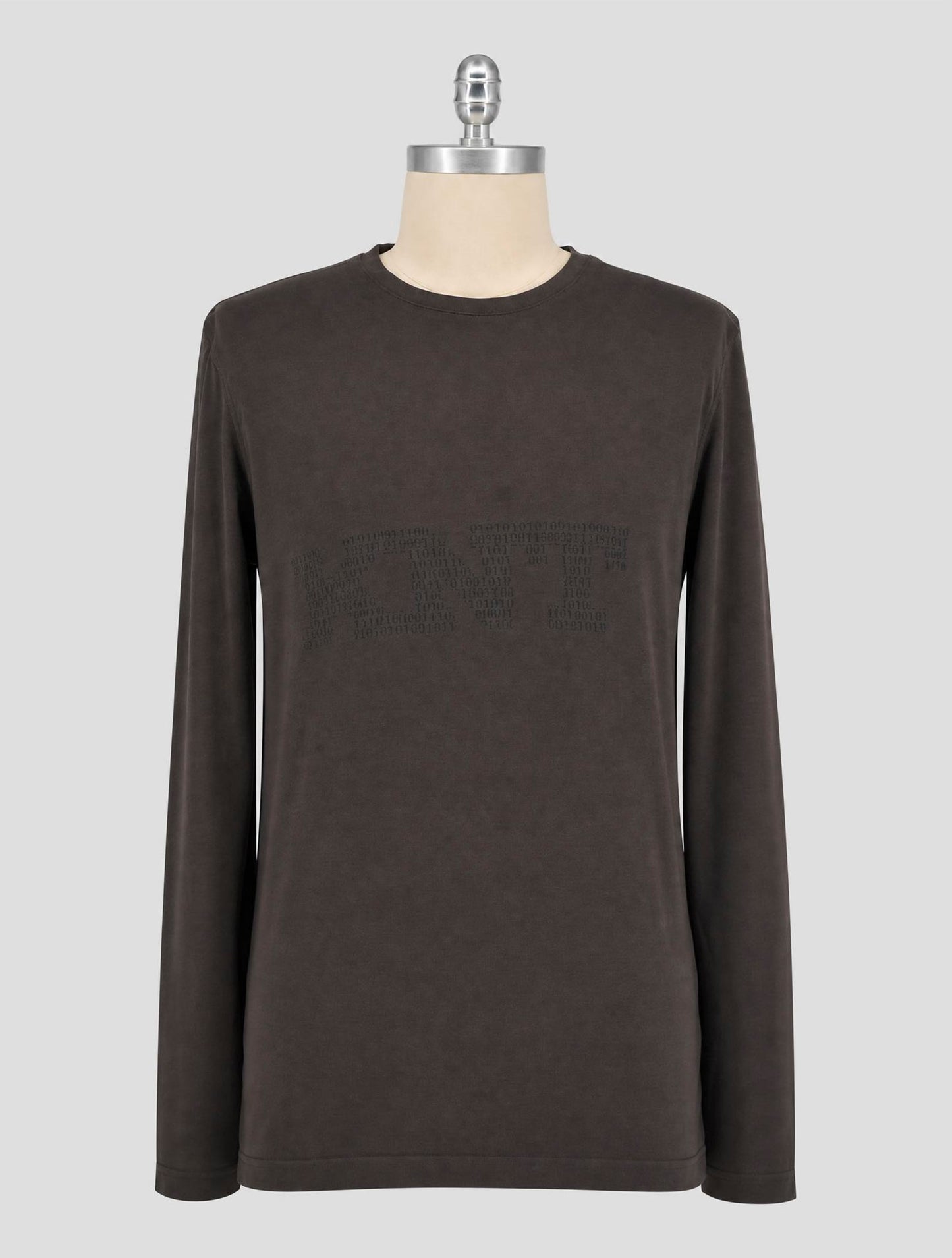 Kiton Knt Brown Cotton Sweater Crewneck