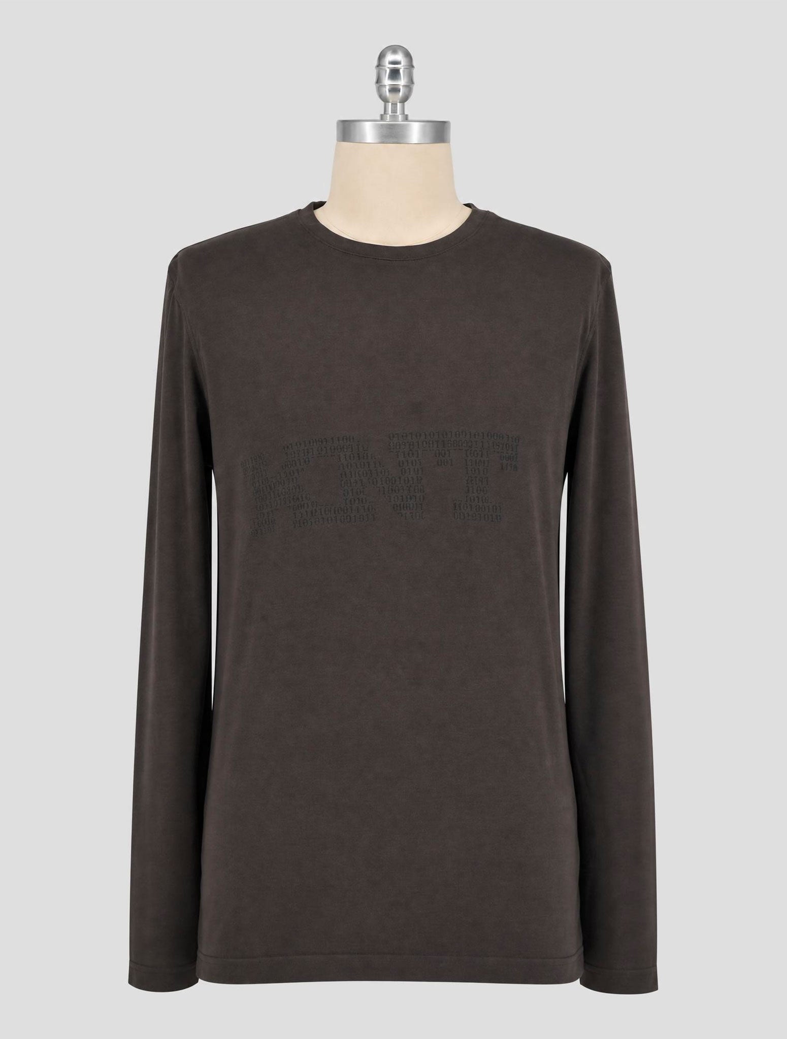Kiton Knt Brown Cotton Sweater Crewneck