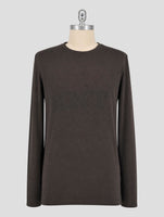 Kiton Knt Brown Cotton Sweater Crewneck
