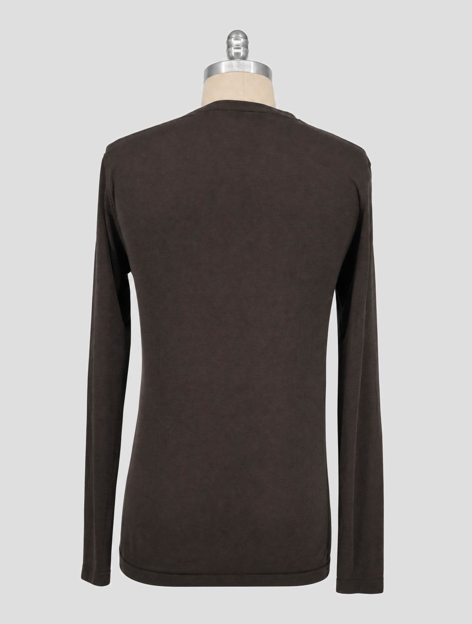 Kiton Knt Brown Cotton Sweater Crewneck