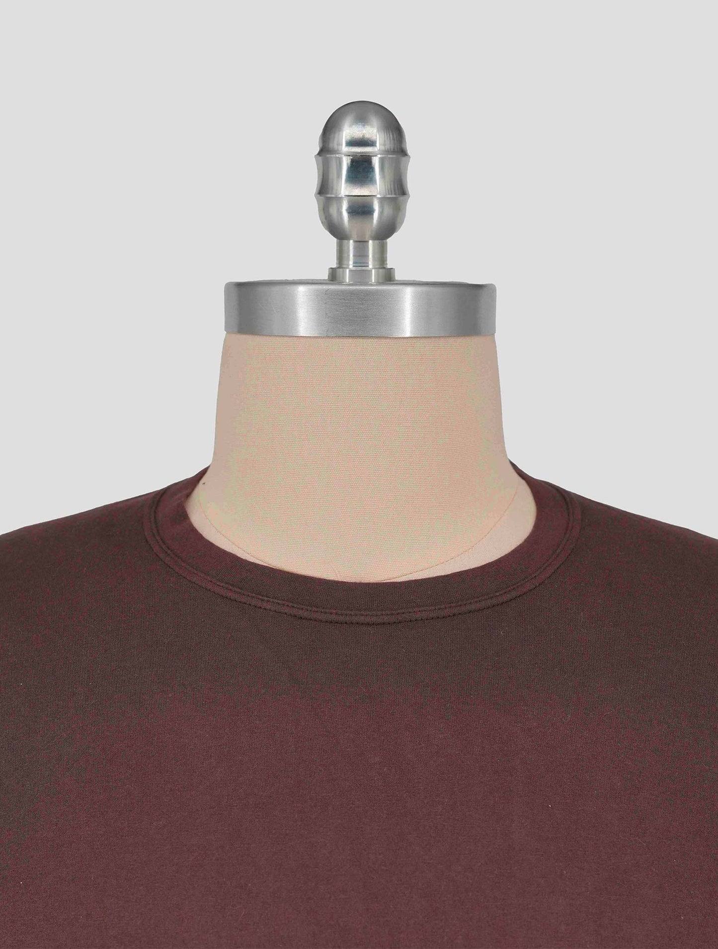 Kiton Brown Cashmere Cotton T-Shirt Long Sleeve