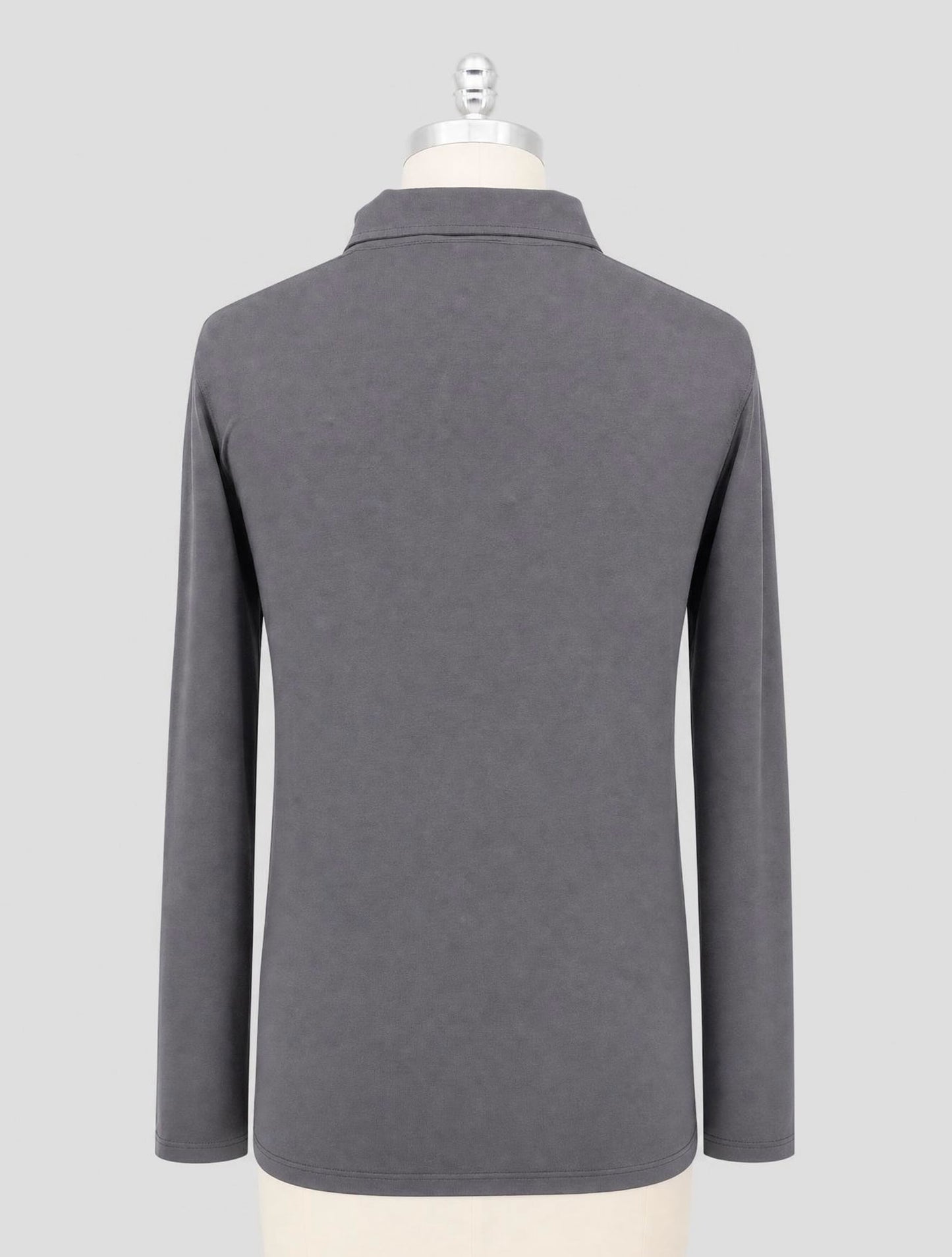 Kiton Gray Cotton Cashmere Sweater Polo