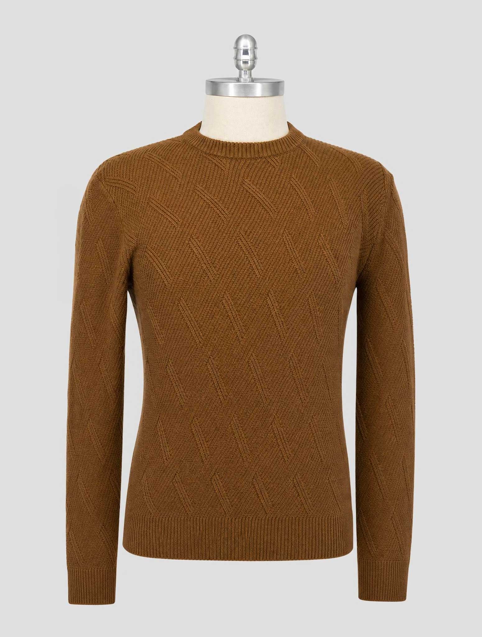 Kiton Brown Vicuna Sweater Crewneck