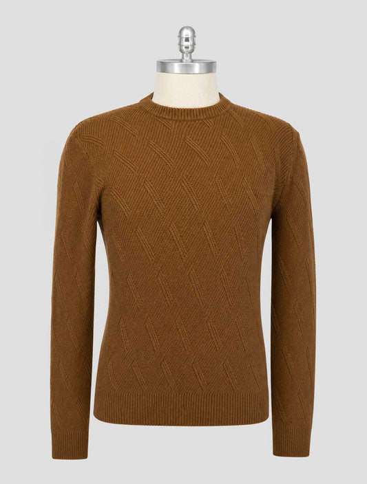 Kiton Brown Vicuna Sweater Crewneck
