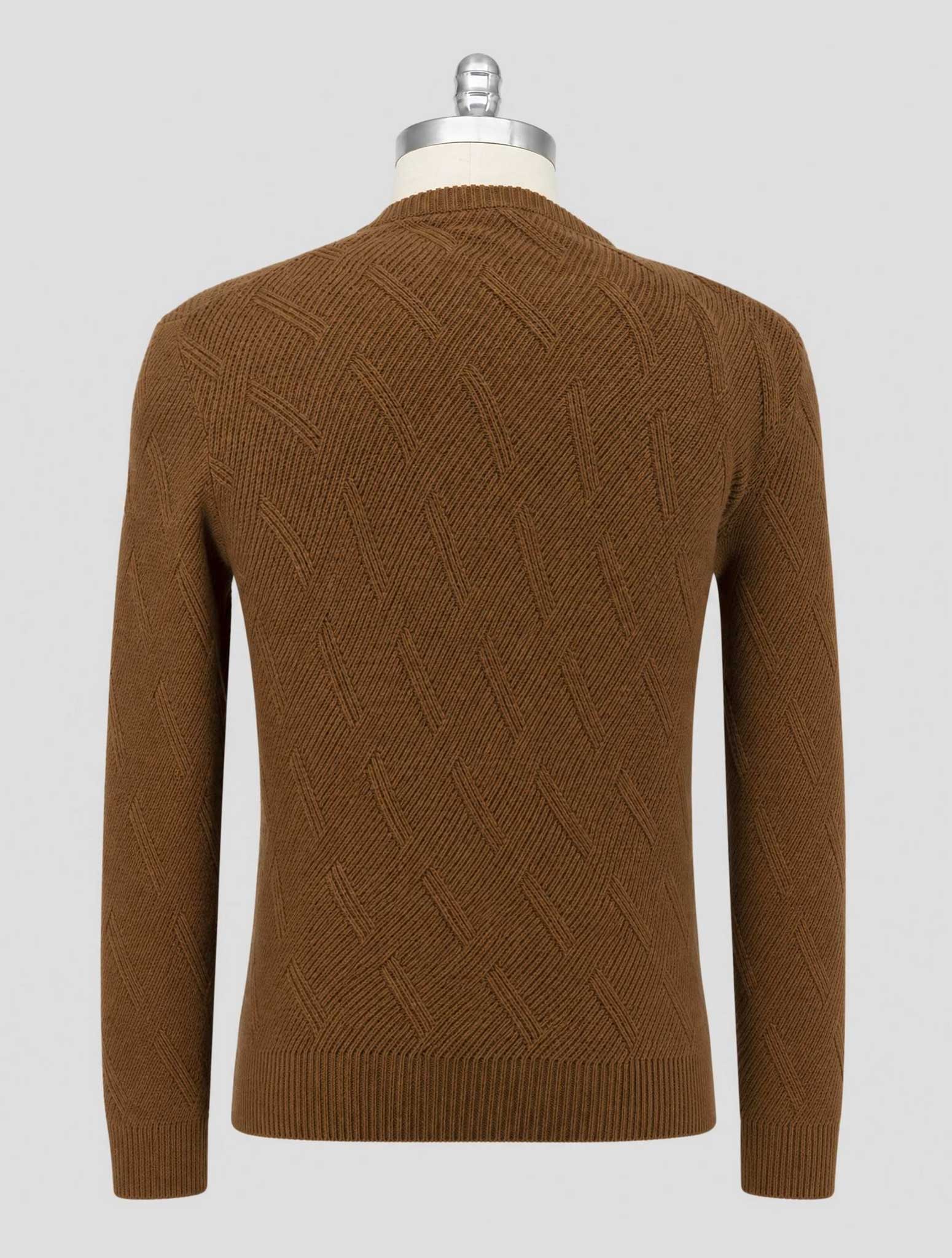 Kiton Brown Vicuna Sweater Crewneck