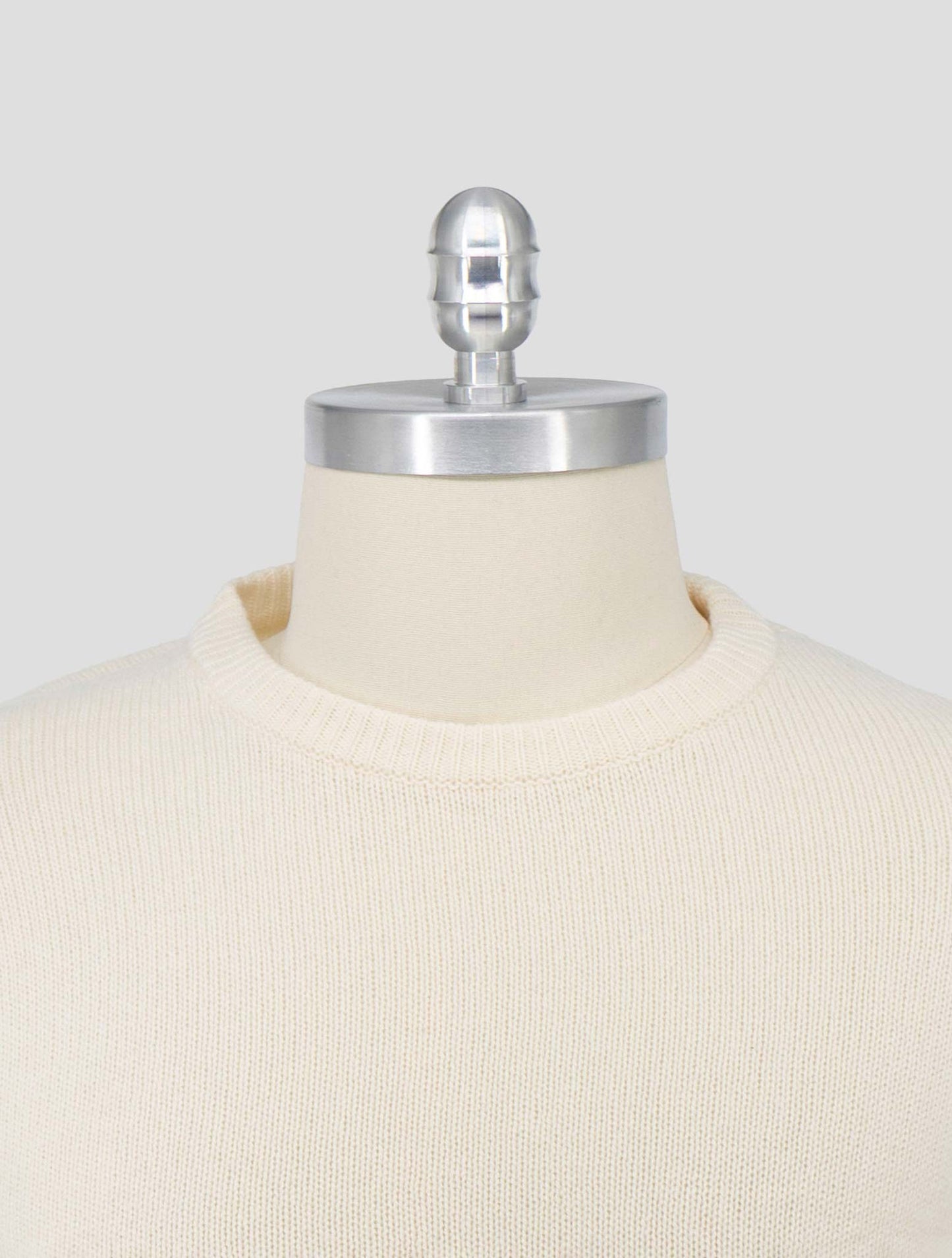 Kiton Gray White Cashmere Sweater Crewneck