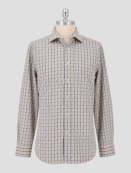 Kiton Multicolor Cotton Shirt