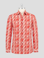 Kiton Red White Cotton Shirt