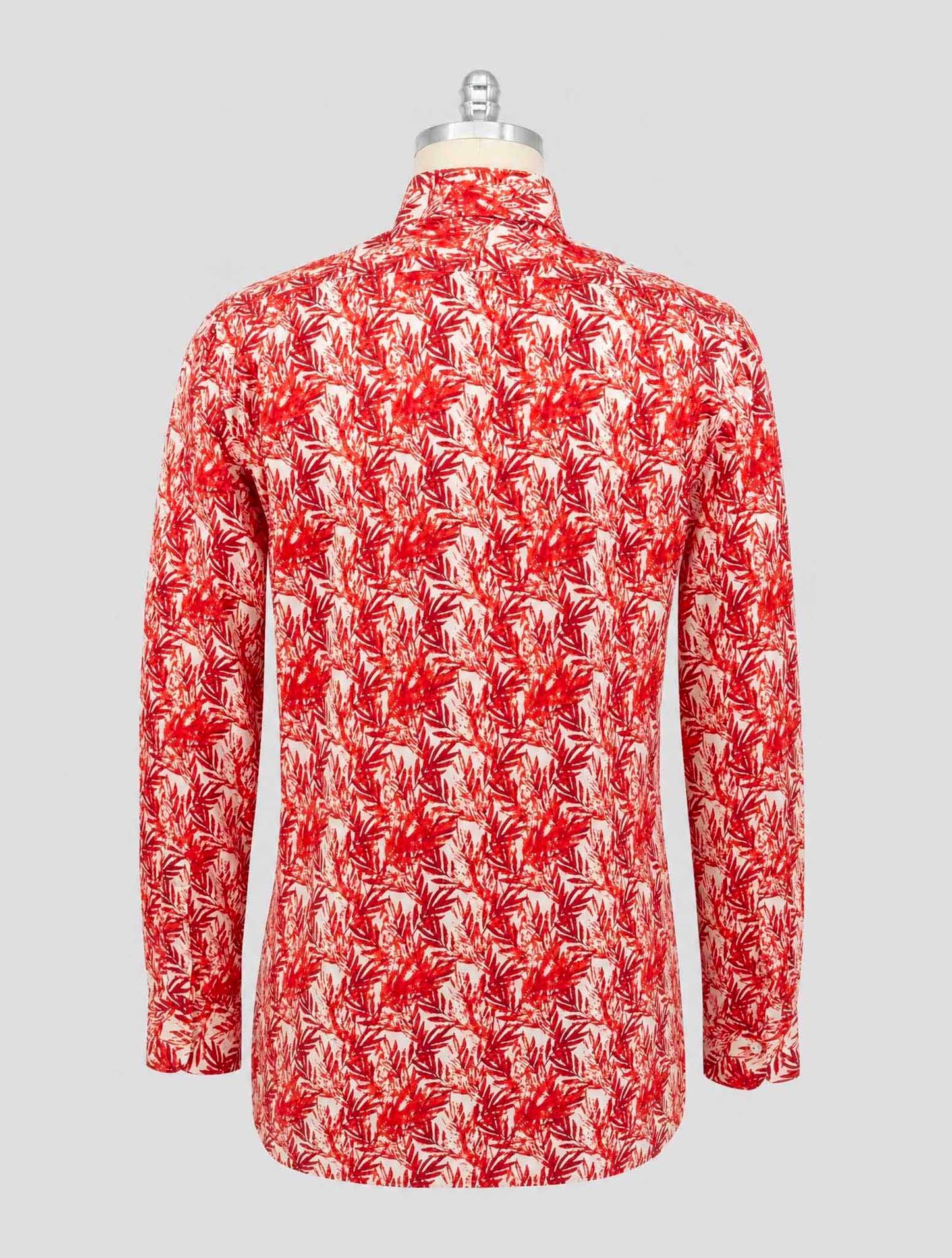 Kiton Red White Cotton Shirt