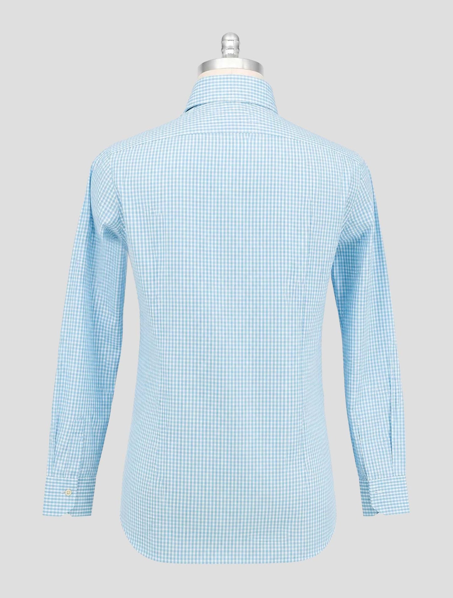 Kiton Light Blue White Cotton Shirt