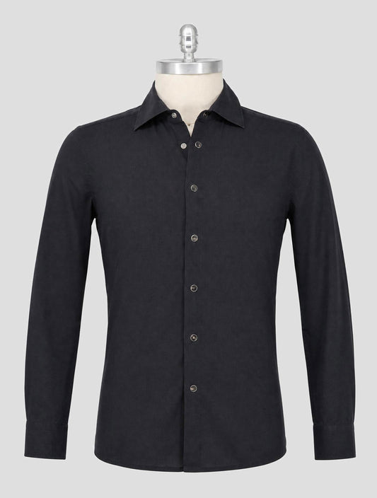 Kiton Black Cotton Shirt