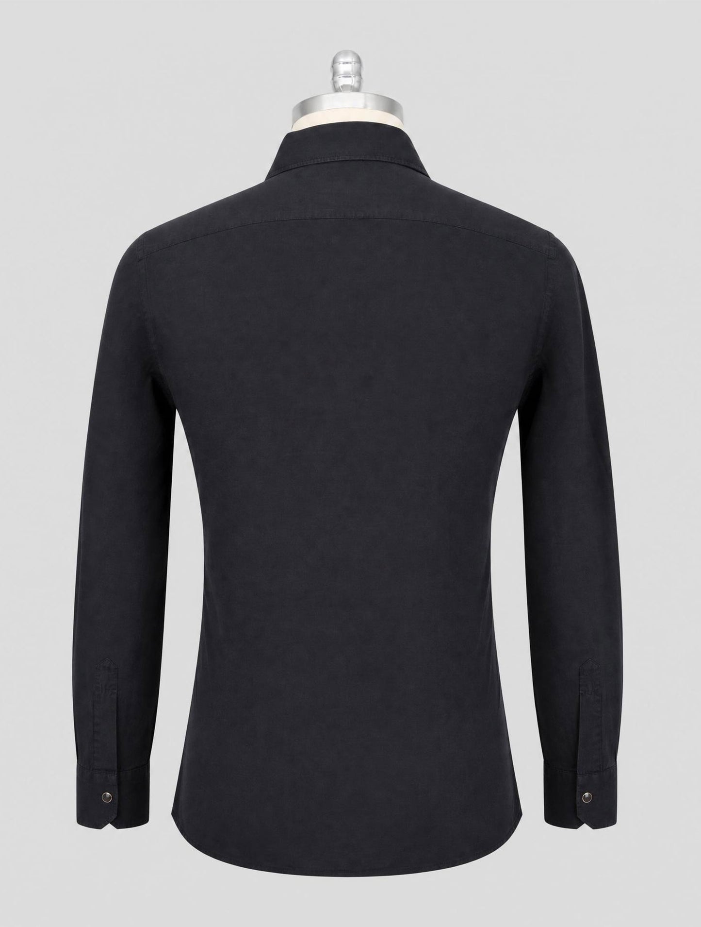 Kiton Black Cotton Shirt