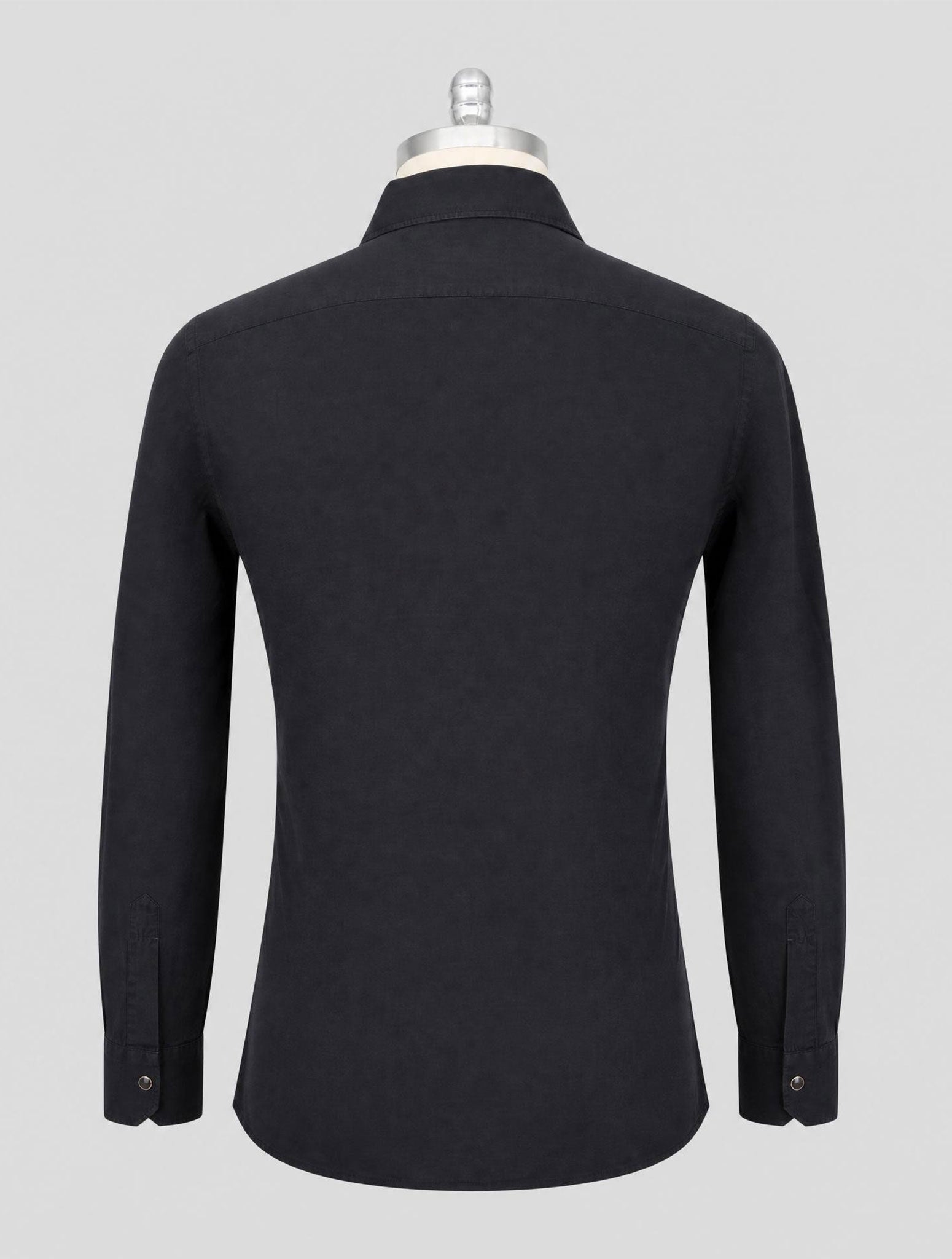 Kiton Black Cotton Shirt