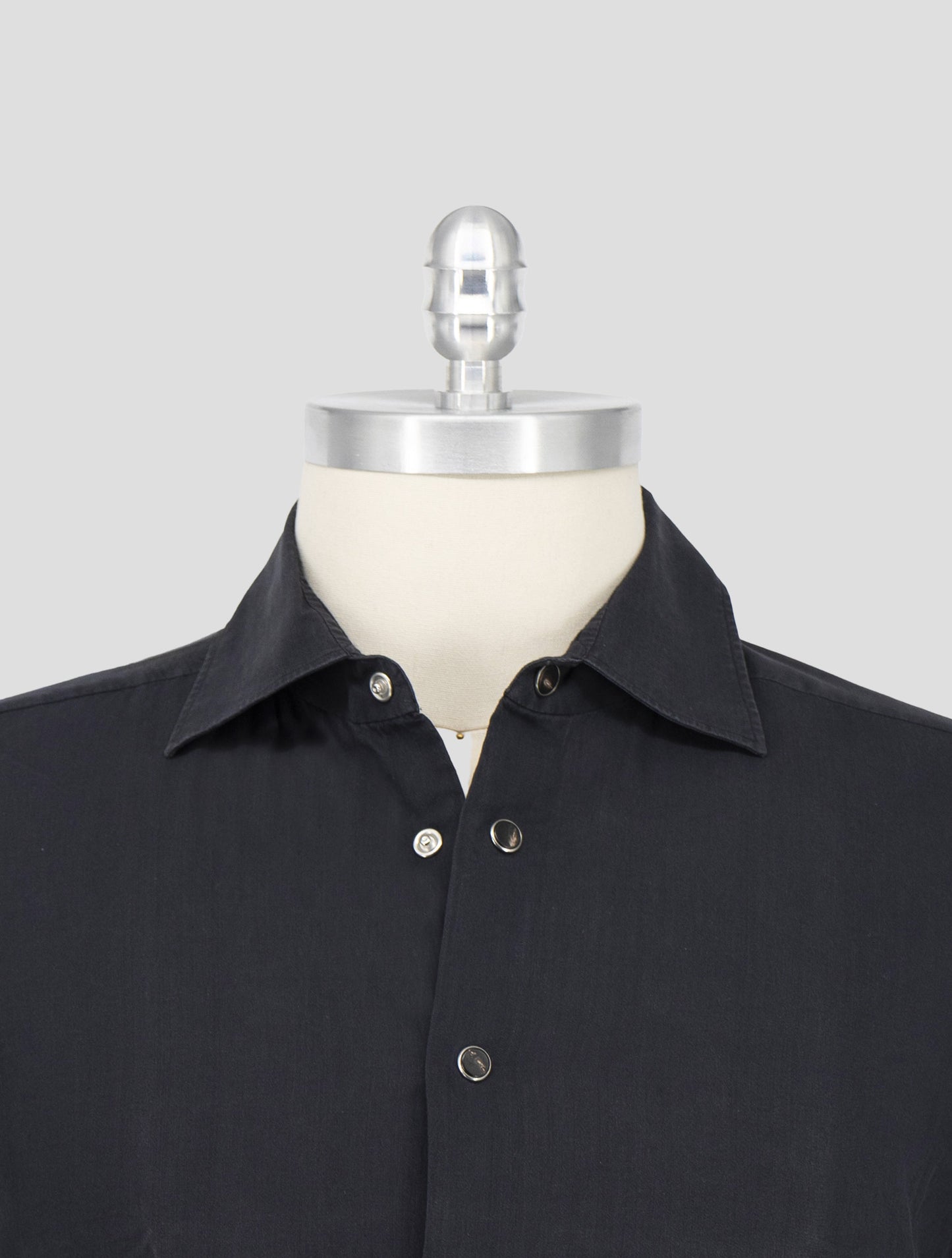 Kiton Black Cotton Shirt